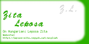 zita leposa business card